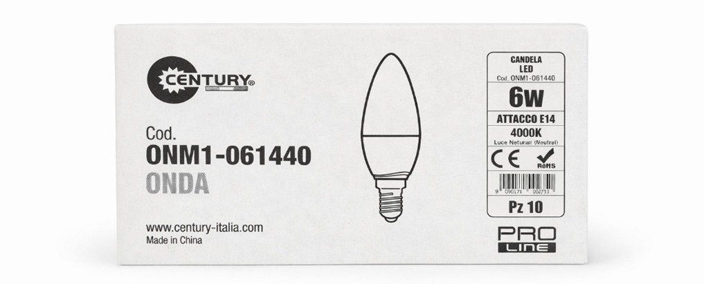 lampadine-led-a-candela-e14-6w-4000k-century-pro-line-onda